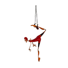 Load image into Gallery viewer, Mobile Paper Mache Sculpture Small Trapeze Artist Figure