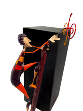 Load image into Gallery viewer, Paper Mache Sculpture Figure Fileteador Bordeaux