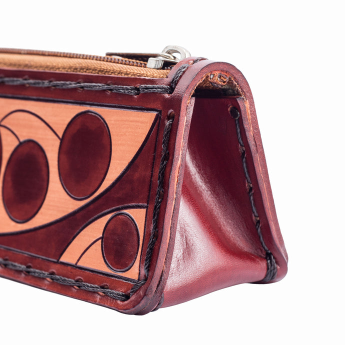 Purse with Leather Bellows, Pencil Case