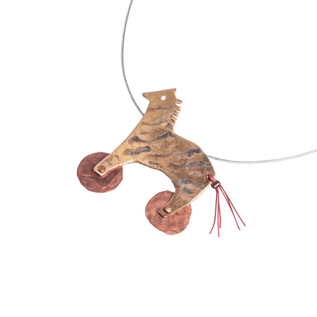 Toy-Horse Necklace with Wheels