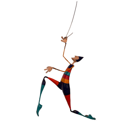 Escultura Móvil Papel Maché Globo Rojo