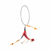 Cargar imagen en el visor de la galería, Escultura móvil de Papel Maché figura Acróbata con  Aro Rojo