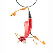 Cargar imagen en el visor de la galería, Escultura móvil de Papel Maché figura Acróbata con  Aro Rojo