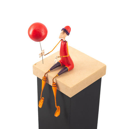 Paper Mache Sculpture figure I give you a Red Balloon
