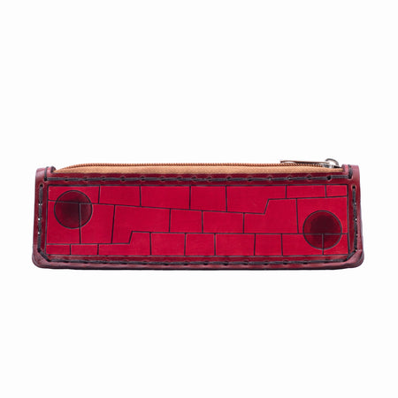 Purse with Leather Bellows, Pencil Case