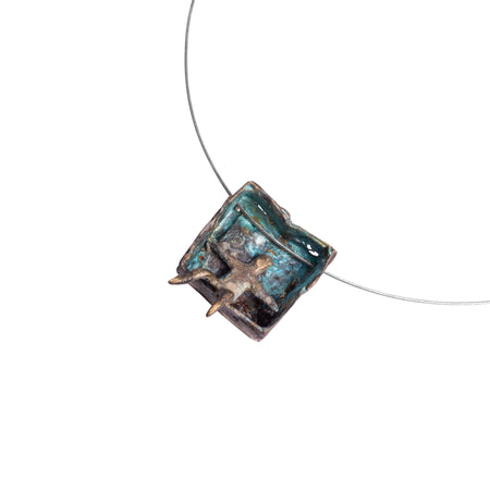 My Shelter Origami Bronze Necklace